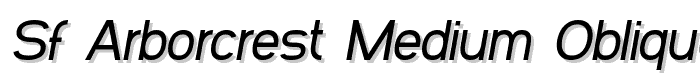 SF Arborcrest Medium Oblique font